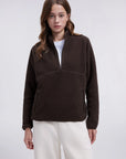 Quarter Zip Fleece Fuzzy Sherpa Jacket-SUUKSESS-SUUKSESS