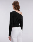 Cinched Waist Off the Shoulder Tops - Long Sleeve
