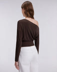 Cinched Waist Off the Shoulder Tops - Long Sleeve