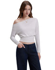 Cinched Waist Off the Shoulder Tops - Long Sleeve