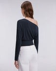 Cinched Waist Off the Shoulder Tops - Long Sleeve