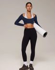Pilates Crop Top Halter Top - Long Sleeve-SUUKSESS-SUUKSESS