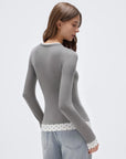 Layered Crew Neck Fitted Shirt - Long Sleeve
