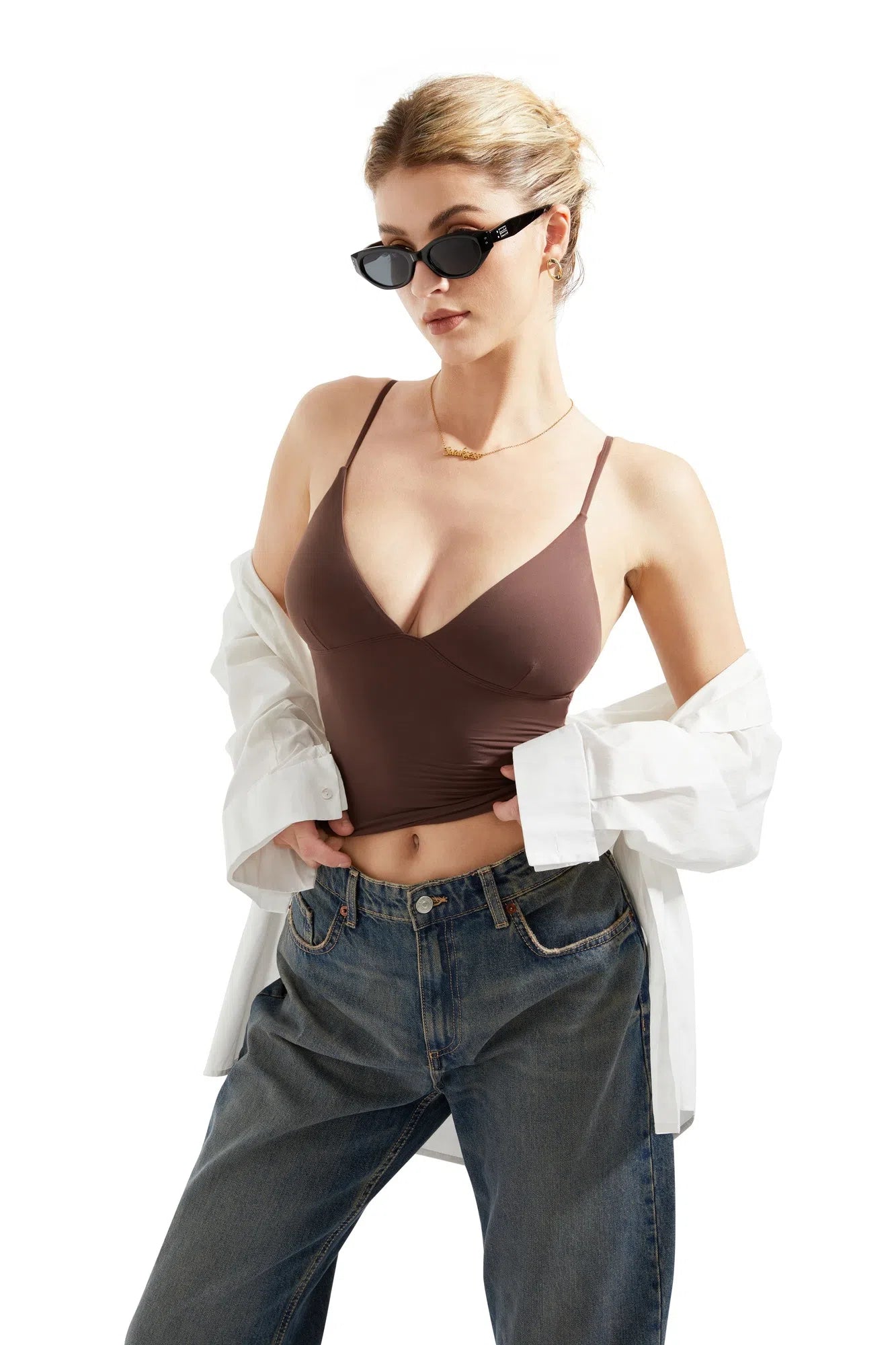 Buttery Soft Cami V Neck Tank Top-Clothing-SUUKSESS-SUUKSESS