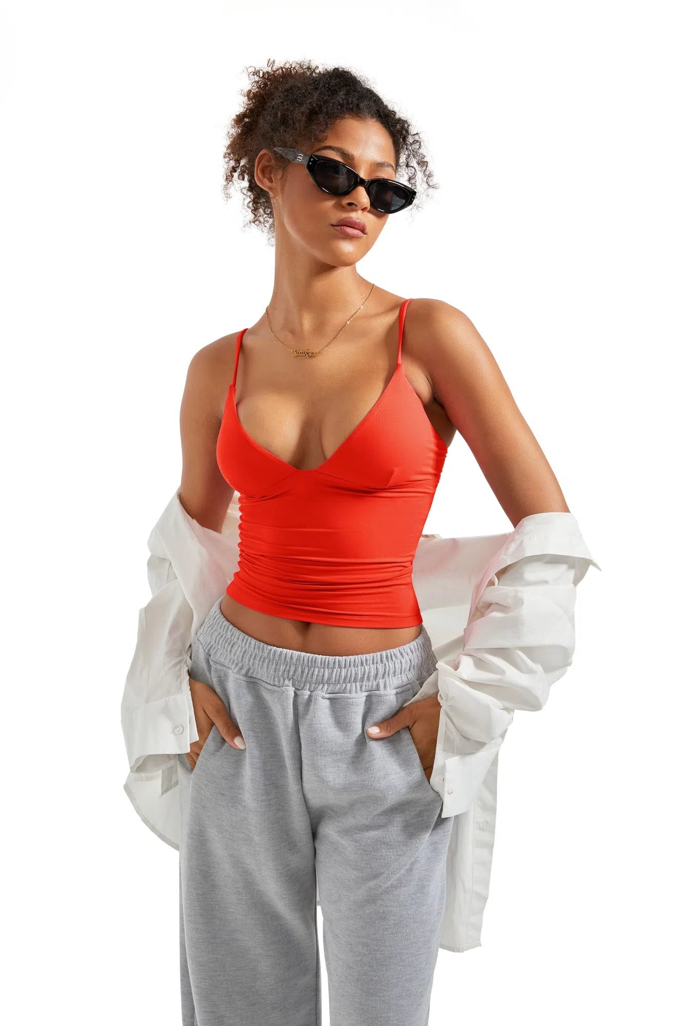 Buttery Soft Cami V Neck Tank Top-Clothing-SUUKSESS-SUUKSESS