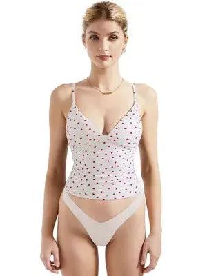Buttery Soft Cami V Neck Tank Top-Clothing-SUUKSESS-Heart Dots-XS-SUUKSESS