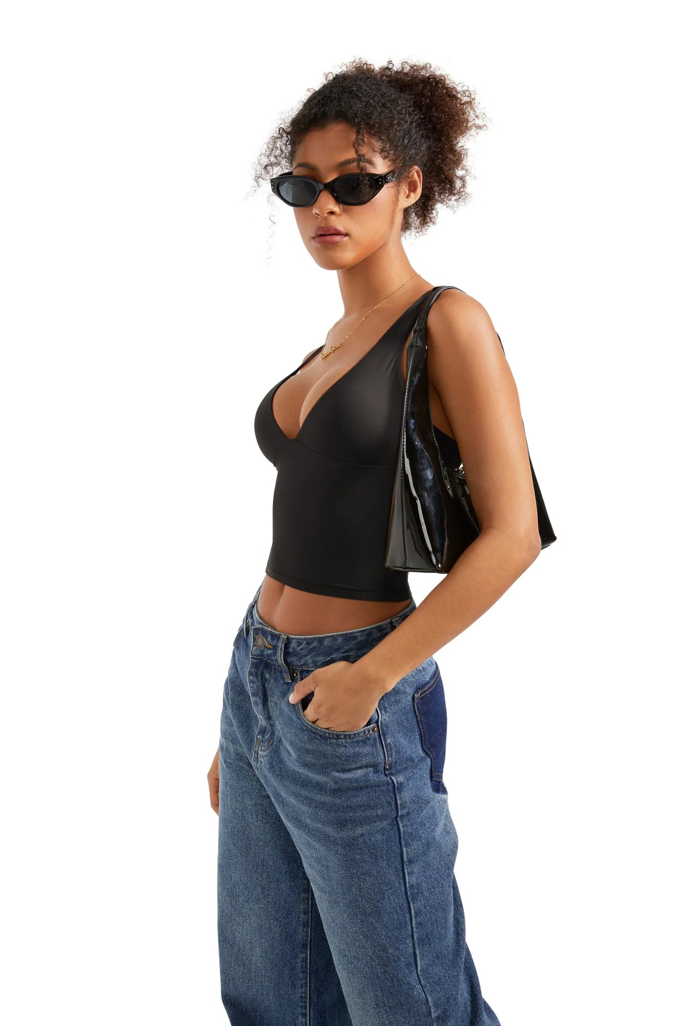 Sexy V Neck V Back Tank Top-Clothing-SUUKSESS-SUUKSESS