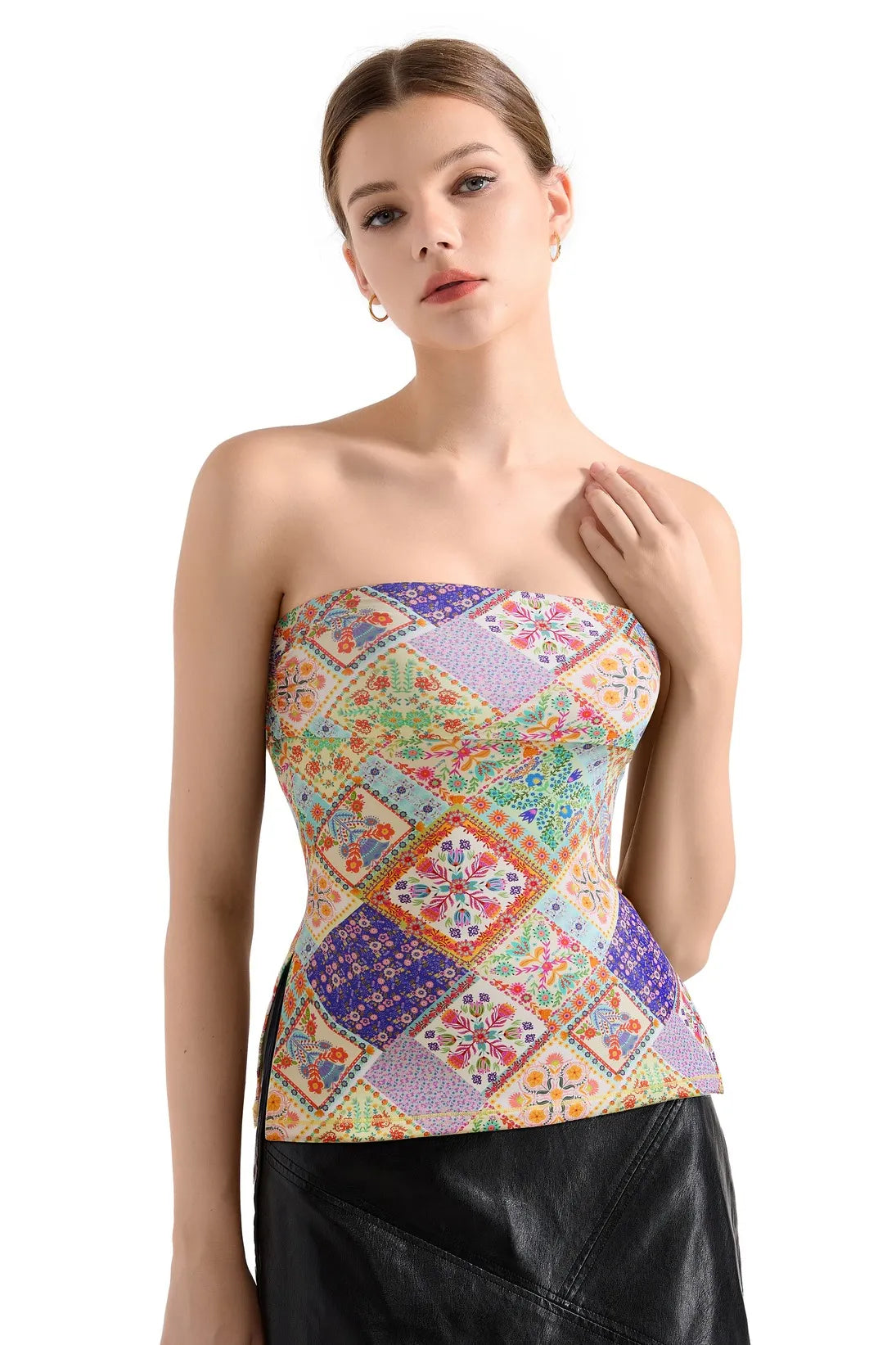 Tropical Buttery Soft Side Split Tube Top – SUUKSESS