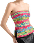 Tropical Buttery Soft Side Split Tube Top