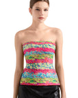 Tropical Buttery Soft Side Split Tube Top