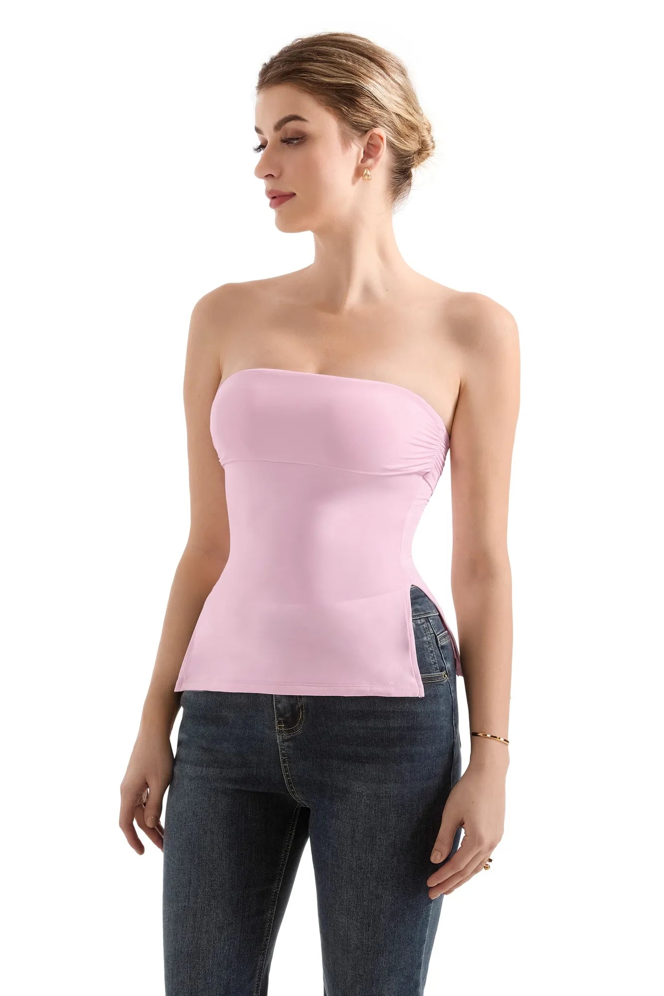 Buttery Soft Side Split Tube Top-Clothing-SUUKSESS-SUUKSESS
