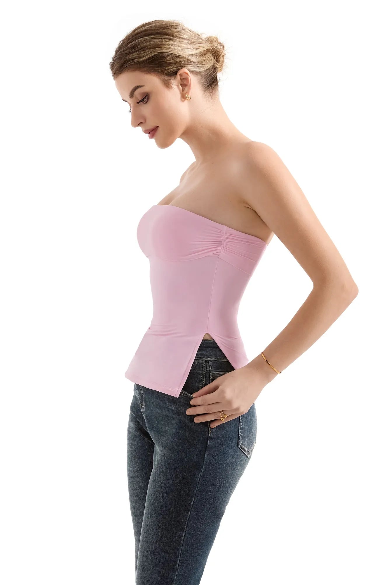 Buttery Soft Side Split Tube Top-Clothing-SUUKSESS-SUUKSESS