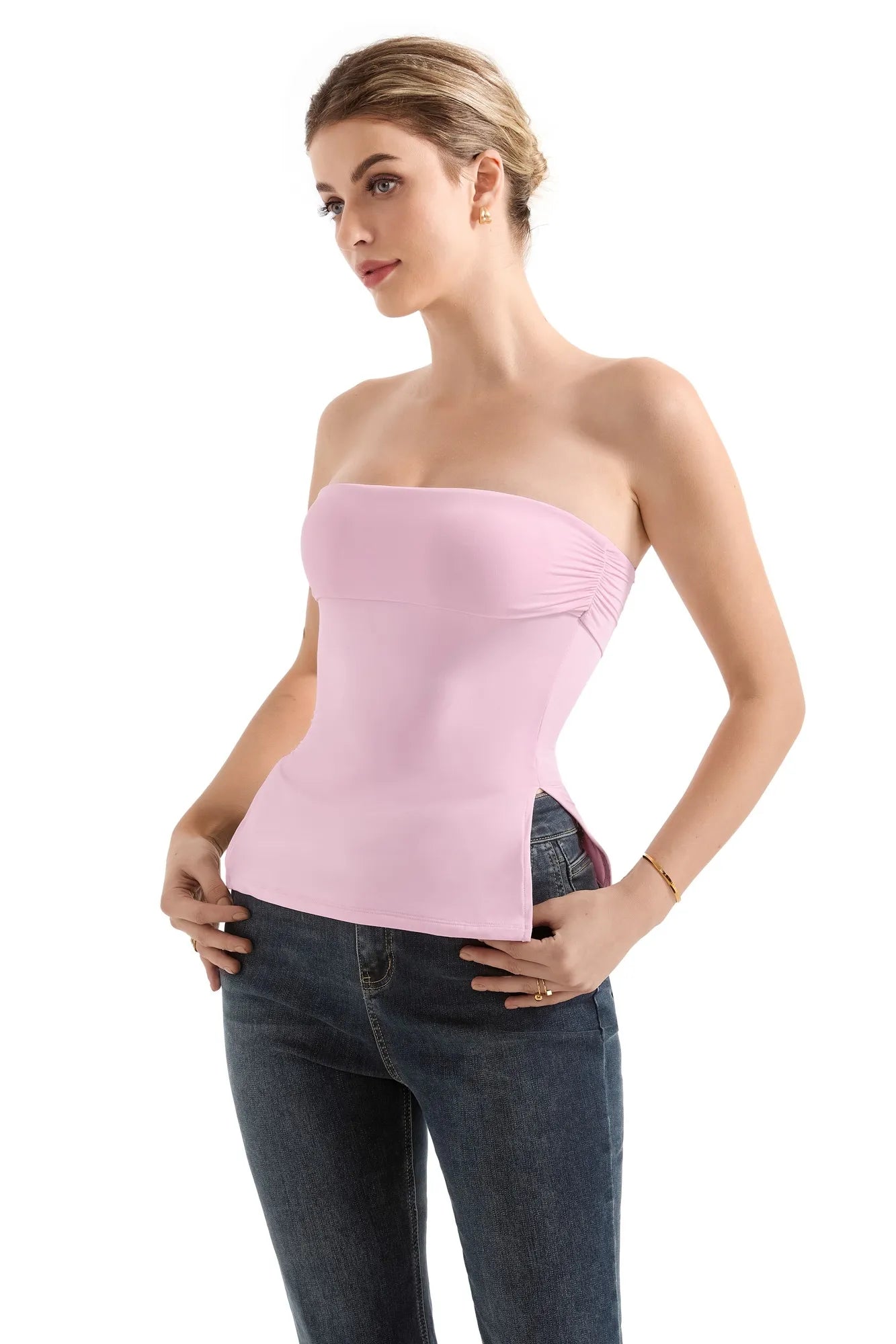 Buttery Soft Side Split Tube Top-Clothing-SUUKSESS-SUUKSESS