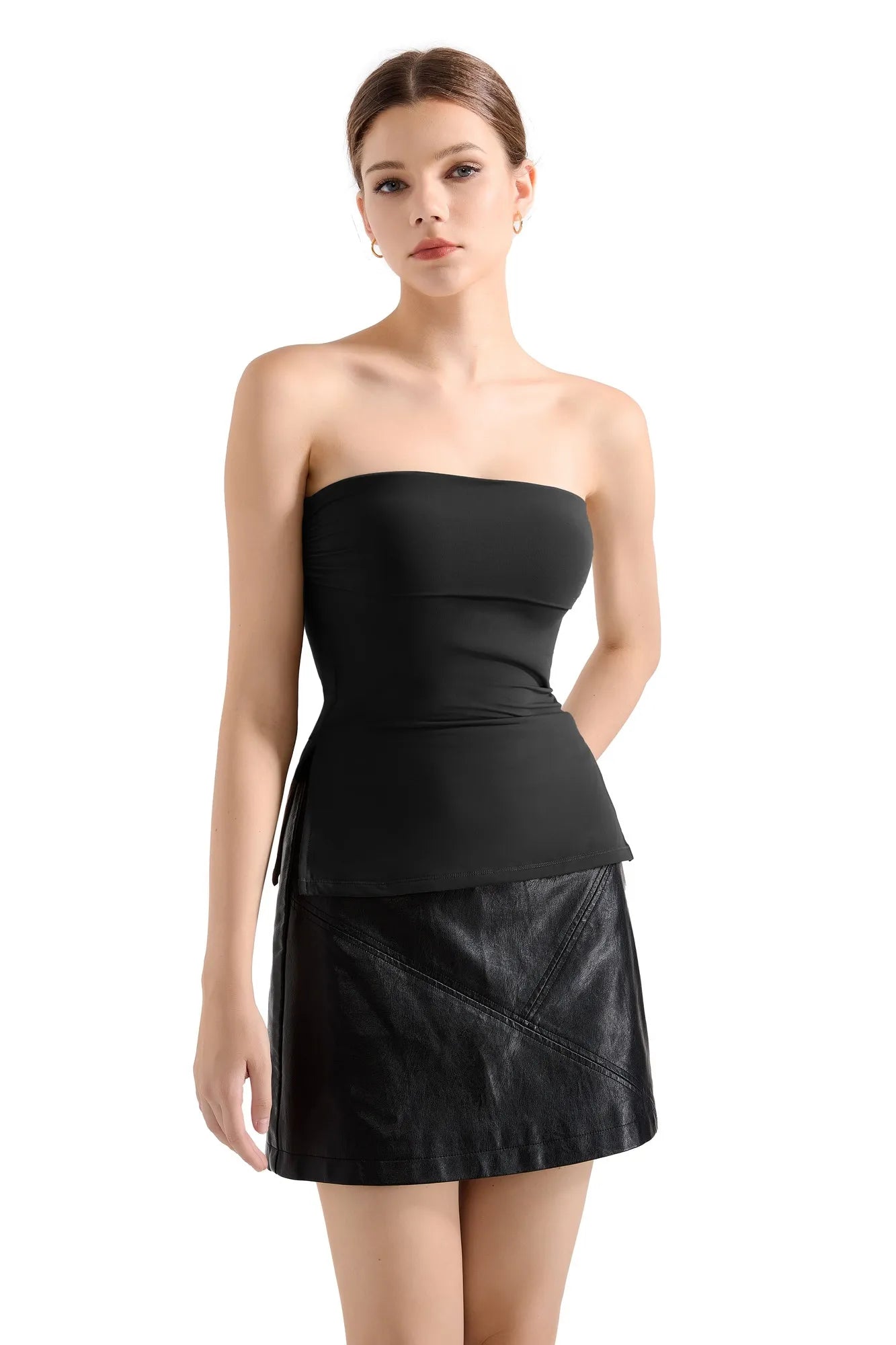 Buttery Soft Side Split Tube Top-Clothing-SUUKSESS-SUUKSESS