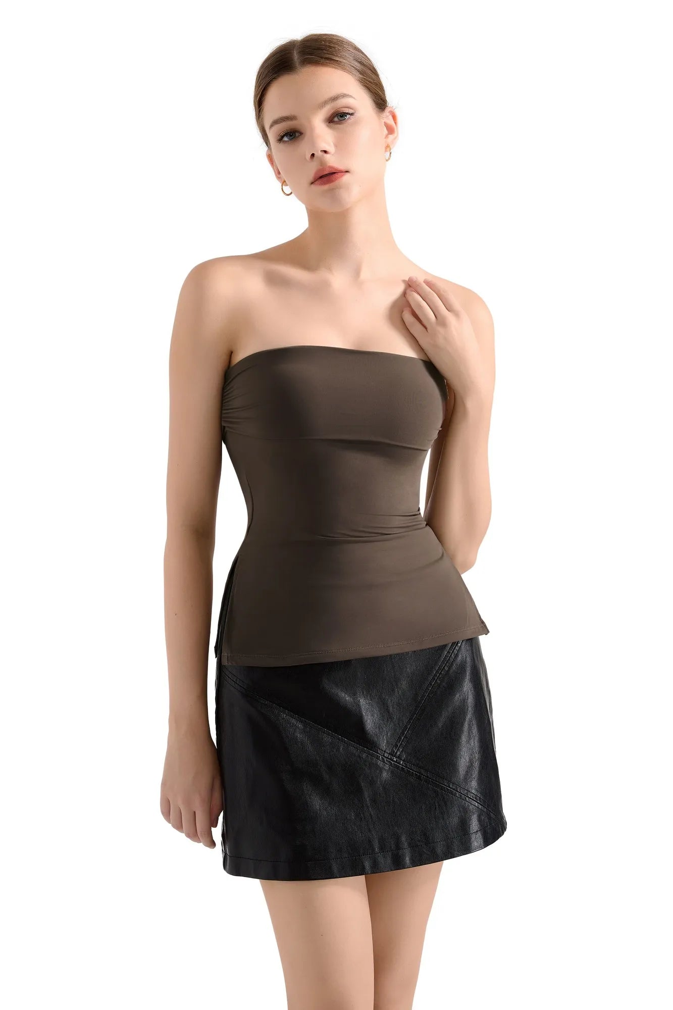 Buttery Soft Side Split Tube Top-Clothing-SUUKSESS-SUUKSESS