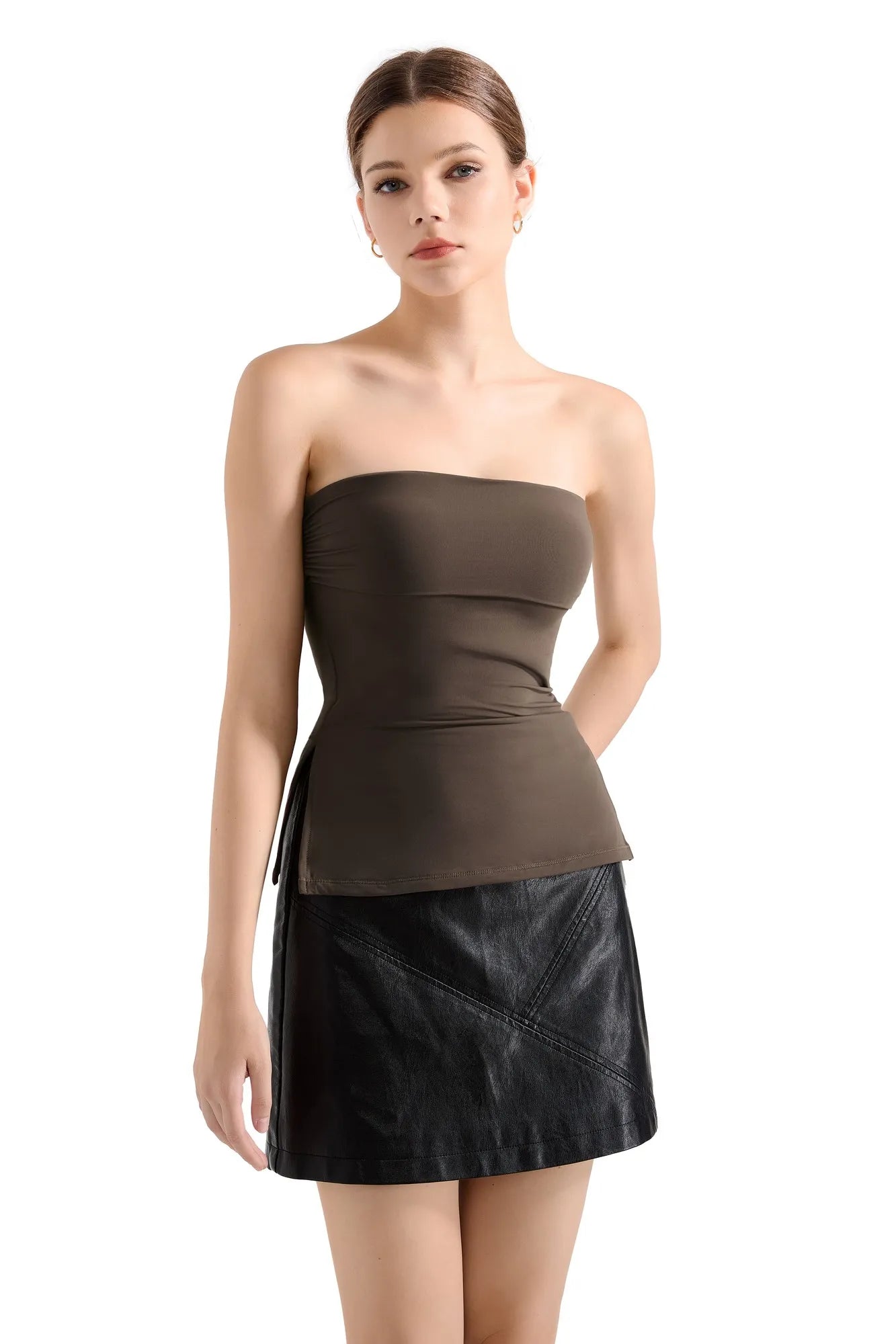 Buttery Soft Side Split Tube Top-Clothing-SUUKSESS-SUUKSESS