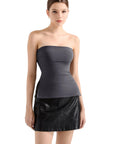 Buttery Soft Side Split Tube Top-Clothing-SUUKSESS-Grey-XS-SUUKSESS
