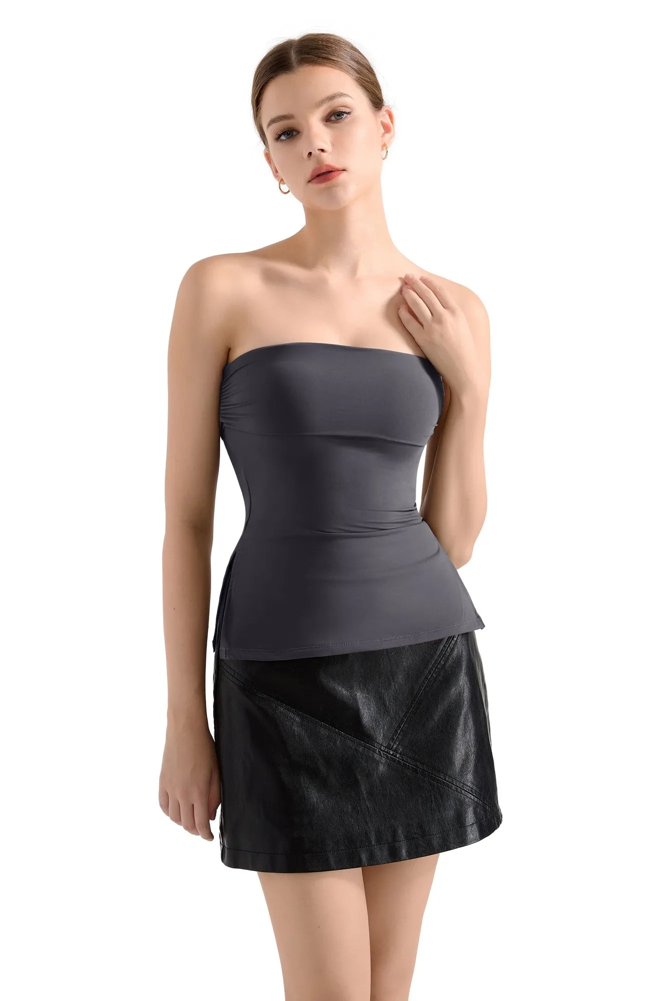 Buttery Soft Side Split Tube Top-Clothing-SUUKSESS-SUUKSESS