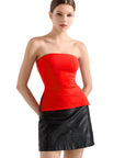 Buttery Soft Side Split Tube Top-Clothing-SUUKSESS-Red-XS-SUUKSESS