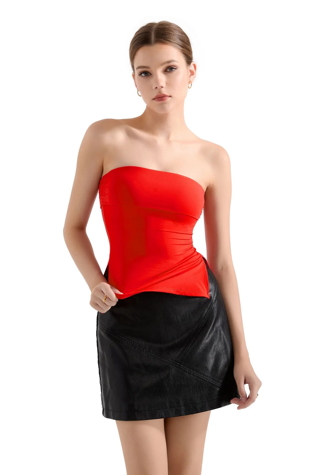 Buttery Soft Side Split Tube Top-Clothing-SUUKSESS-SUUKSESS