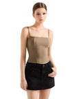 Corset Cami Tank Top-SUUKSESS-Coffee-XS-SUUKSESS