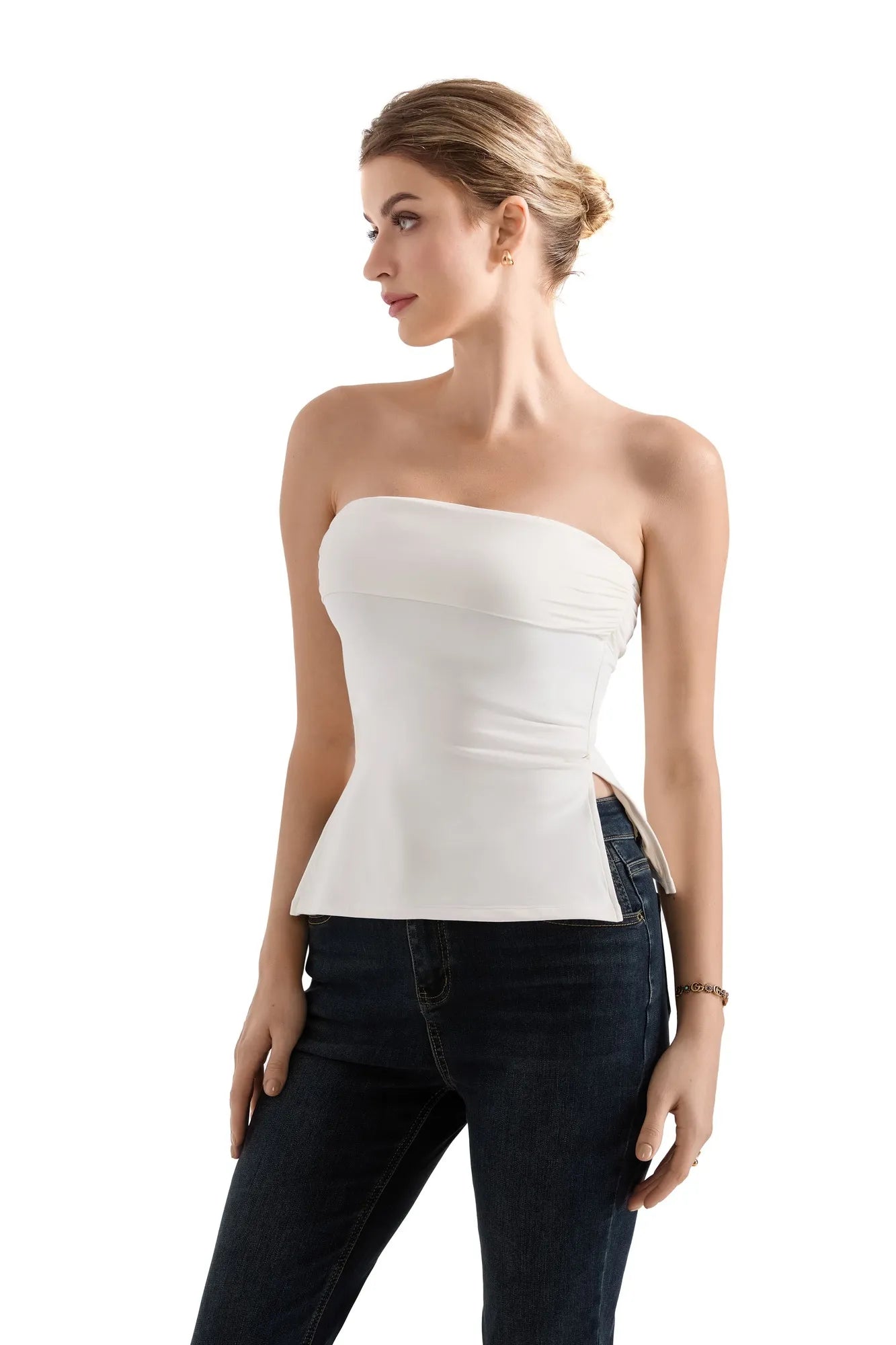 Buttery Soft Side Split Tube Top-Clothing-SUUKSESS-SUUKSESS