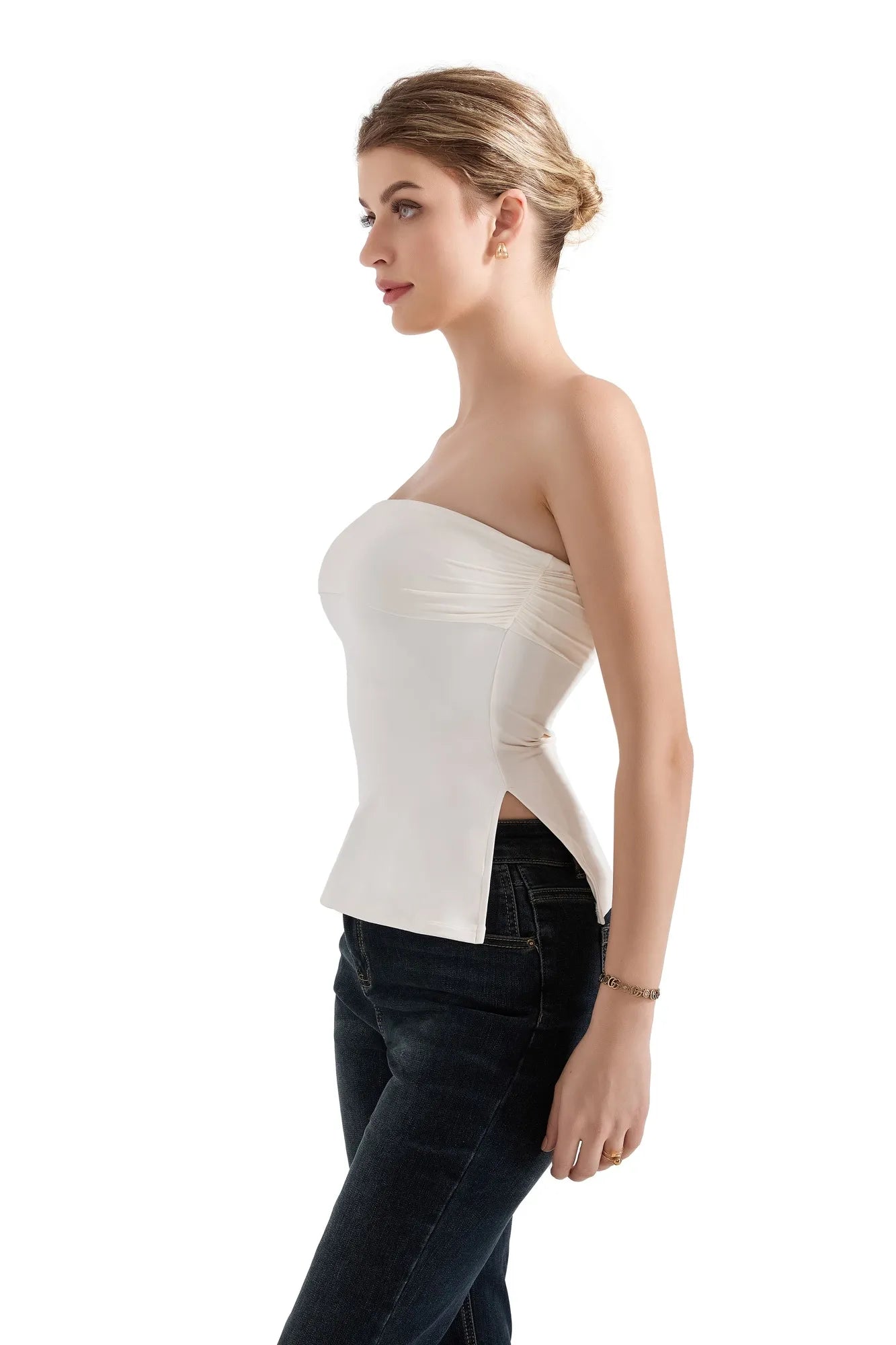 Buttery Soft Side Split Tube Top-Clothing-SUUKSESS-SUUKSESS