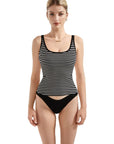 Cotton Ribbed U Neck Tank Top