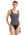 Cotton Ribbed U Neck Tank Top