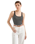 Cotton Ribbed U Neck Tank Top