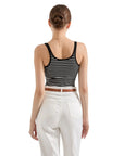 Cotton Ribbed U Neck Tank Top