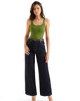 Cotton Ribbed U Neck Tank Top