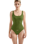 Cotton Ribbed U Neck Tank Top