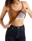 Cotton Ribbed U Neck Tank Top