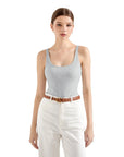 Ribbed U Neck Tank Top-Clothing-SUUKSESS-SUUKSESS