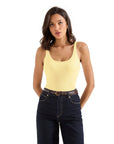 Cotton Ribbed U Neck Tank Top