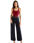 Cotton Ribbed U Neck Tank Top