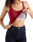Cotton Ribbed U Neck Tank Top