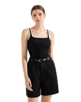 Cotton Ribbed Square Neck Tank Top