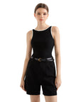 Cotton Ribbed Square Neck Tank Top