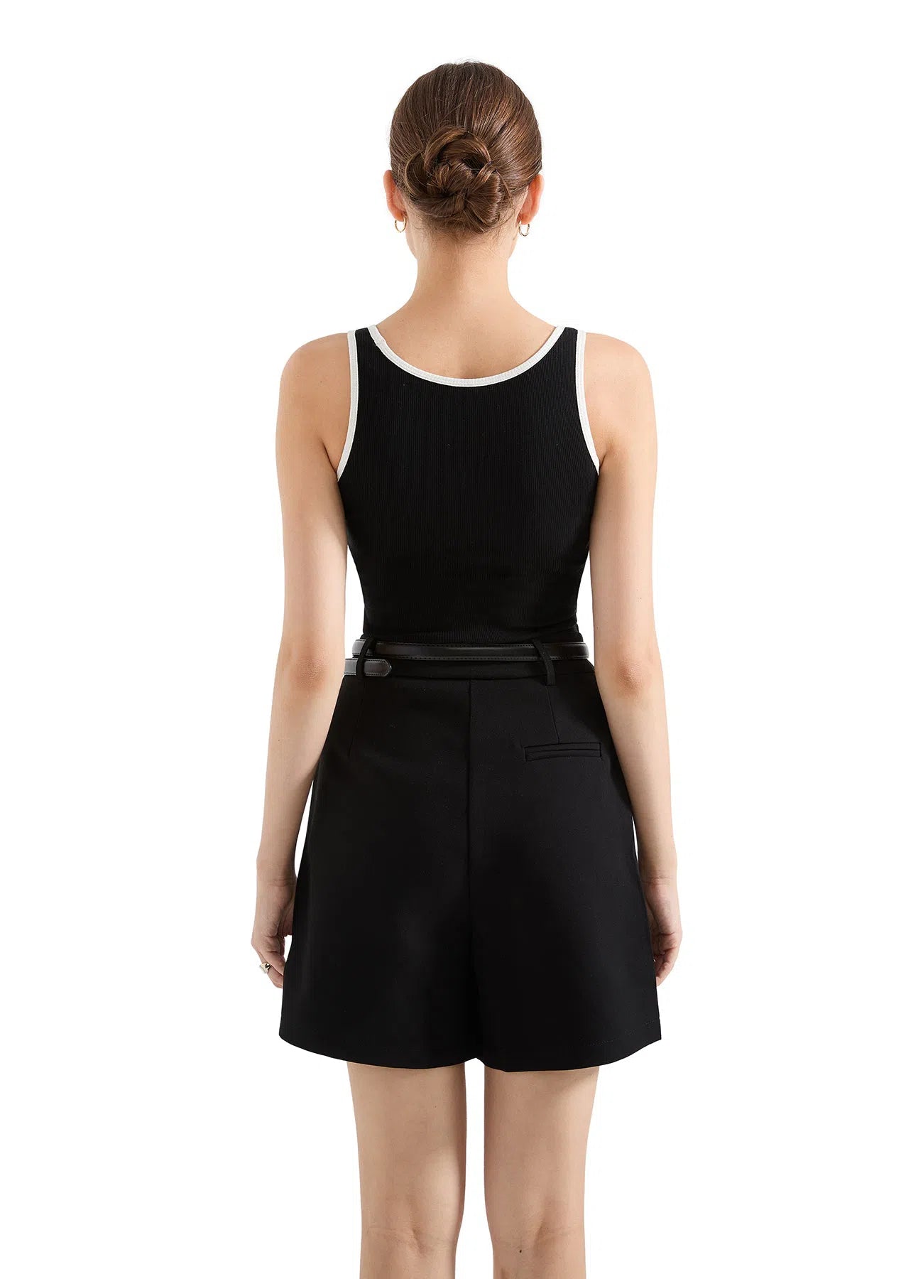 Cotton Ribbed Square Neck Tank Top