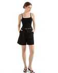 Cotton Ribbed Square Neck Tank Top