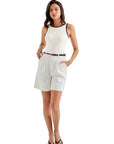 Cotton Ribbed Square Neck Tank Top