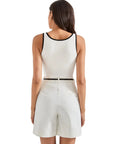 Cotton Ribbed Square Neck Tank Top