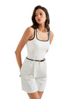 Cotton Ribbed Square Neck Tank Top