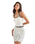 Cotton Ribbed Square Neck Tank Top