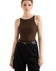 Cotton Ribbed Square Neck Tank Top