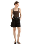 Cotton Ribbed Square Neck Tank Top