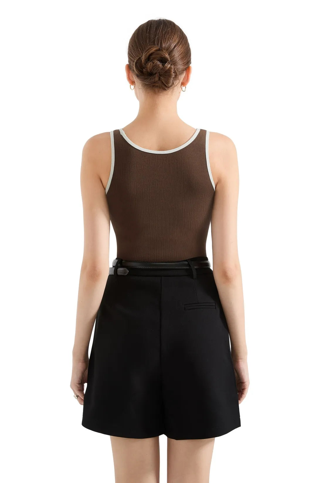 Cotton Ribbed Square Neck Tank Top