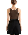 Cotton Ribbed Square Neck Tank Top